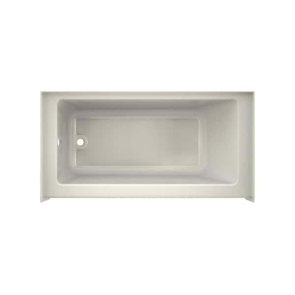 JACUZZI PROJECTA 60 in. x 32 in. Acrylic Left Drain Rectangular Low-Profile AFR Alcove Bathtub in Oyster