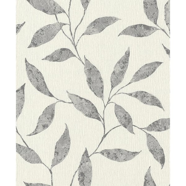 rasch Amble Light Grey Vine Expanded Vinyl Non-Pasted Wallpaper Roll
