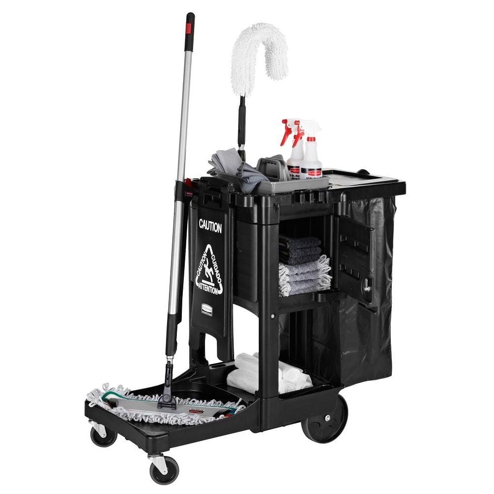 17" Black and Silver Lightweight Aluminum Flat Mop Frame