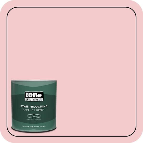 BEHR ULTRA 1 qt. #P160-1 Angel Kiss Extra Durable Semi-Gloss Enamel Interior Paint & Primer
