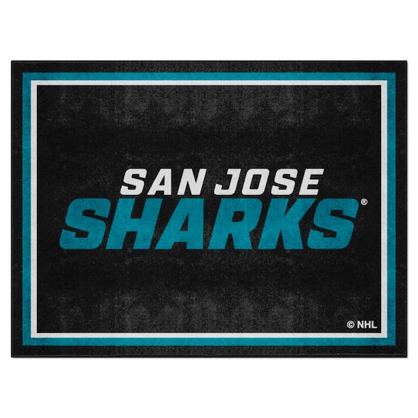 FANMATS San Jose Sharks 8ft. x 10 ft. Plush Area Rug
