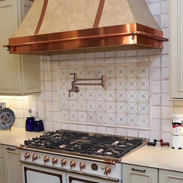 Wall-Mounted Pot Filler Faucet in Antique Bronze