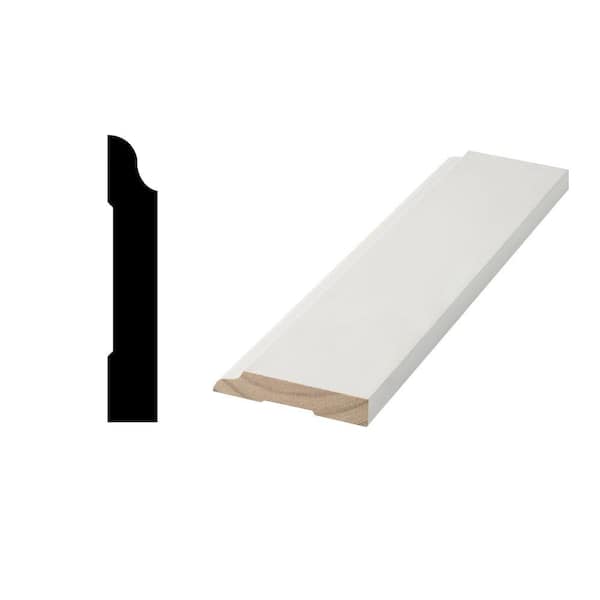 Woodgrain Millwork WM 663 9/16 in. x 3-1/4 in. Primed Finger-Jointed Base Molding