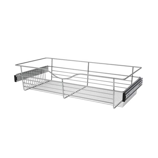 Rev-A-Shelf 7 in. H x 30 in. W Chrome Steel 1-Drawer Wide Mesh Wire ...