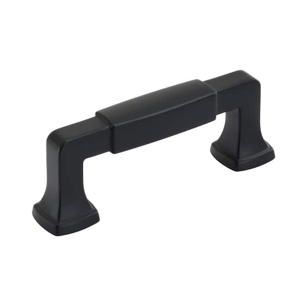 Stature 3 in. (76mm) Classic Matte Black Bar Cabinet Pull