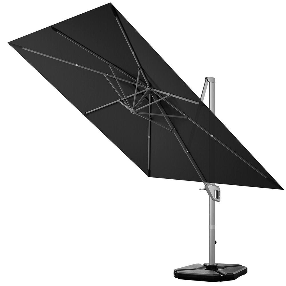 Gymax 10 ft. x 10 ft. Patio Offset Cantilever Umbrella Aluminum 360