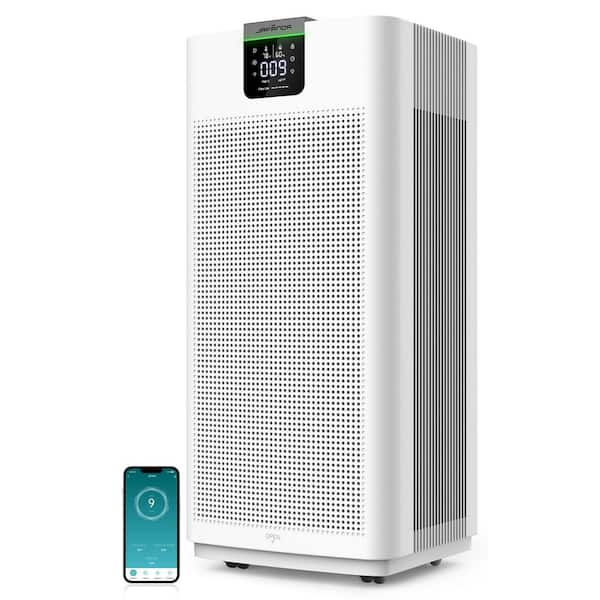 4575 sq. ft. True HEPA 13-Personal Room Air Purifier in White, w/Activated Carbon 99.97% Cleaner 588 CFM for Room, WI-FI