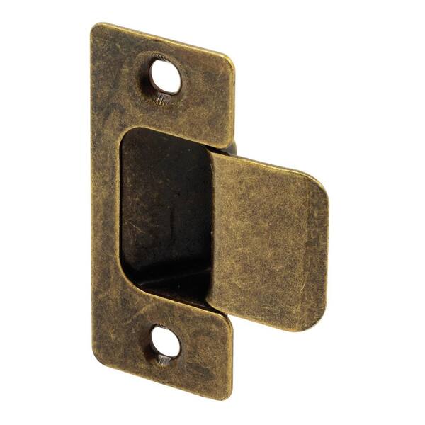 Prime-Line 2-Piece Antique Brass Adjustable Door Strike