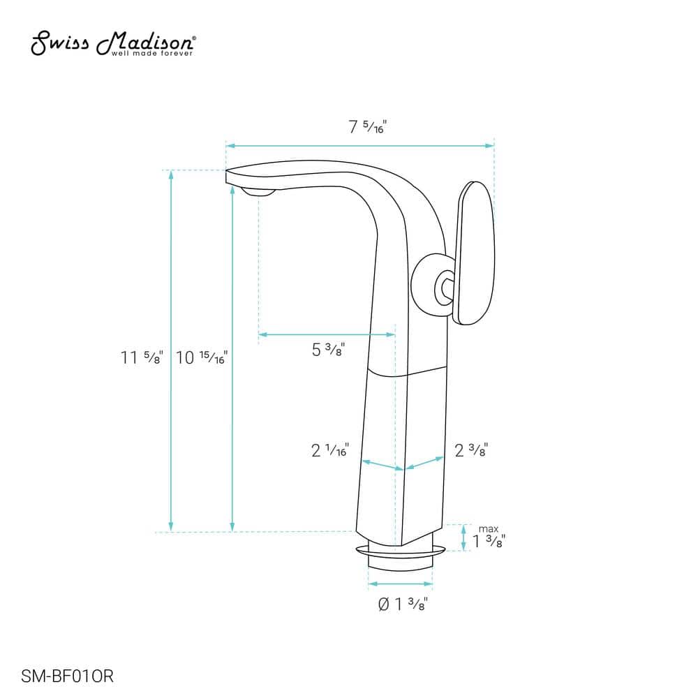 Chateau High Arc 11'' Single-Handle Bathroom Faucet in Oil Rubbed Bronze