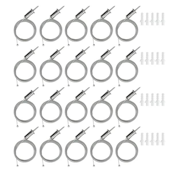 20-Pack Hexagon Garage Light Suspension Cables Kit, 1m Steel Hanging Chains, Adjustable Heavy Duty for Pendant Lights