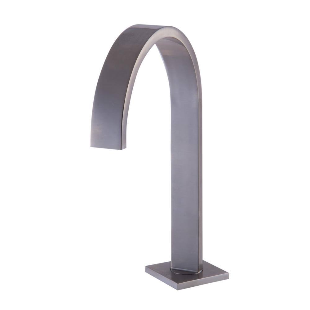 Brushed Nickel Gooseneck Widespread Bathroom Faucet