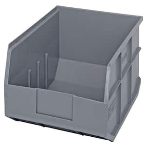 Stackable Shelf 19-Qt. Storage Tote in Gray (6-Pack)