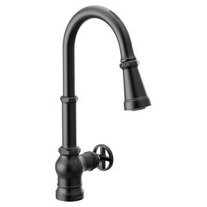 Paterson Single-Handle Smart Touchless Pull Down Sprayer Kitchen Faucet w/ Voice Control and Power Boost in Matte Black