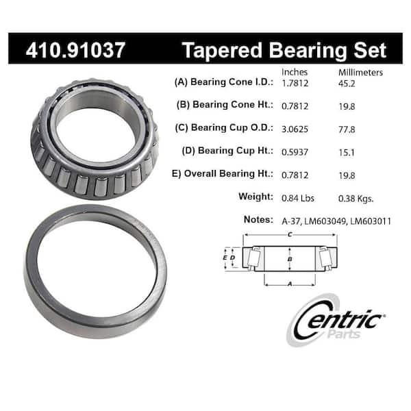 Centric Parts Wheel Bearing and Race Set
