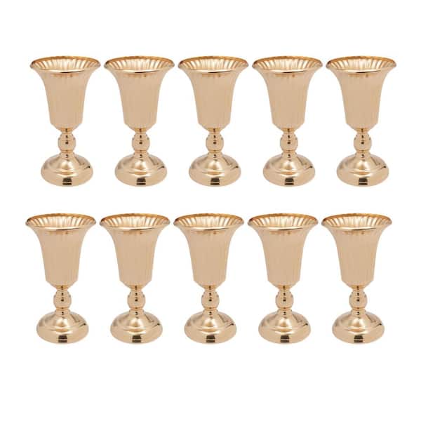 YIYIBYUS 2-Piece 27.6 in. Tall Wedding Centerpieces Tabletop Flower Vases  Gold Metal Crystal Flower Stand JJOU768AWDZJ8 - The Home Depot