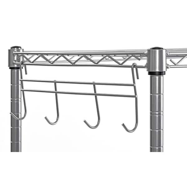 RACK5S - Stainless Steel Storage Rack with 5 Shelves and Adjustable Feet -  Parry