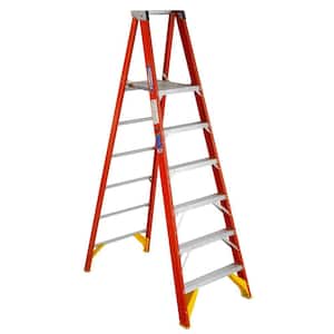 6 ft. Reach Fiberglass Platform Step Ladder 300 lbs. Load Capacity Type IA Duty Rating