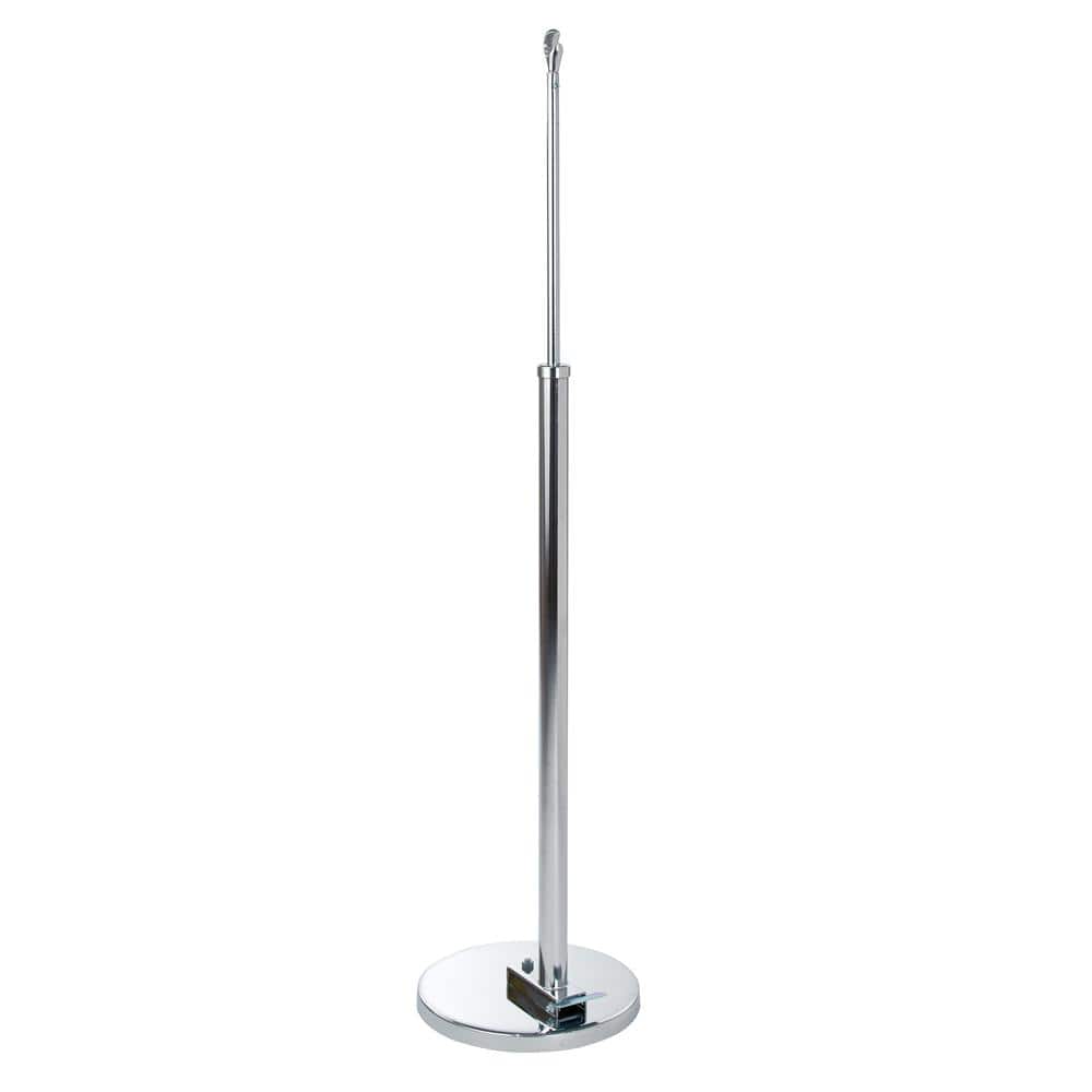 Chrome Metal 12 in. W x 68 in. H Bagging Rack