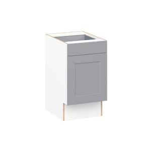Roseland 18 in W x 24 in D x 32.5 in. H Assembled Shaker Accessible ADA Base Kitchen Cabinet in Slate Gray with Drawer