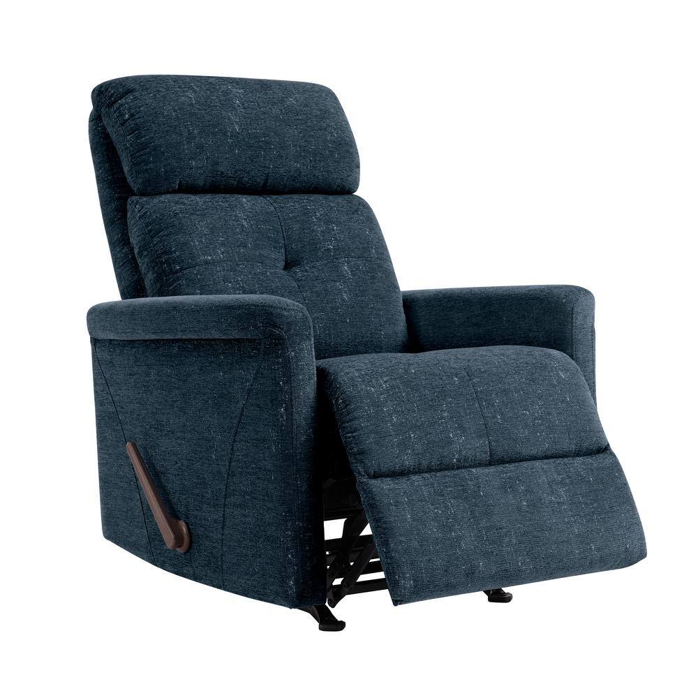 ProLounger Navy Blue Textured Chenille Rocker Recliner Chair-A138291 ...