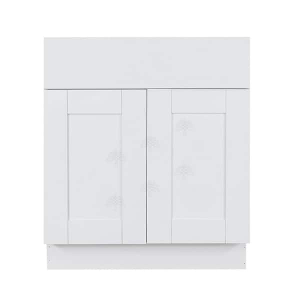 LIFEART CABINETRY Anchester Assembled 24 in. x 34.5 in. x 24 in. Sink Base Cabinet with 2-Door in Classic White