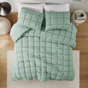 Dream Puff Sage Microfiber King/Cal King Comforter Set