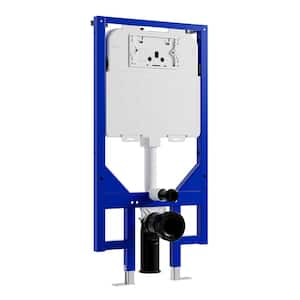 Concealed in Wall Toilet Carrier System 2 in. x 4 in. for Wall-Hung 0.8/1.28 GPF Dual Flush Toilet Tank in Blue