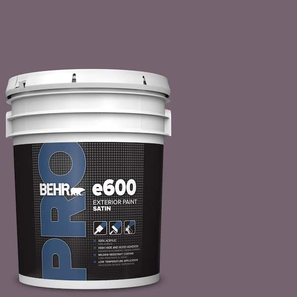 BEHR PRO 5 gal. #680F-6 Shy Violet Satin Exterior Paint