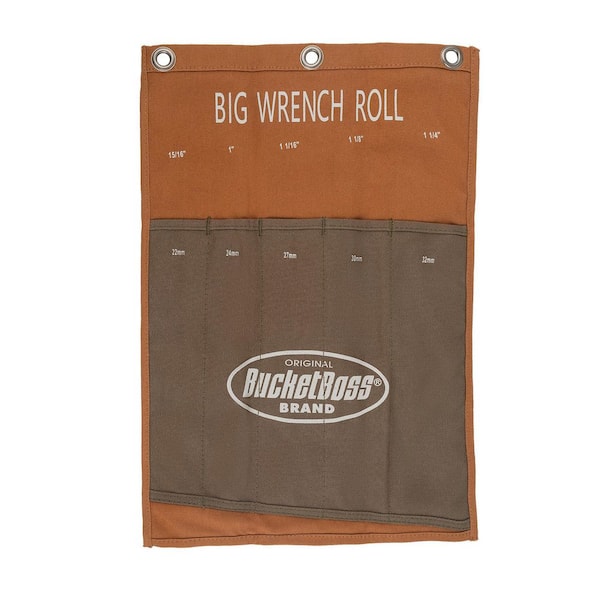 BUCKET BOSS 14 in. Big Wrench Tool Roll with 5 Tool Bag Storage Pockets