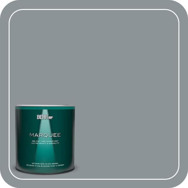 BEHR MARQUEE 1 qt. #ECC-34-2 Boulder Creek Semi-Gloss Enamel Interior Paint & Primer