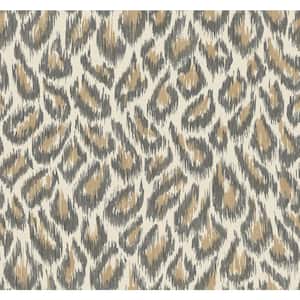 Brown Electra Bronze Leopard Spot String Wallpaper Border Sample