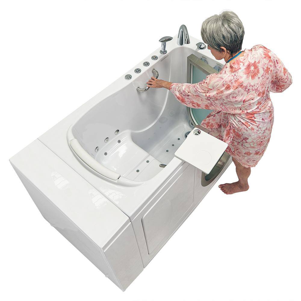 Royal 52" White Acrylic Walk-In Hydro Massage Bathtub