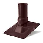 Master Flow 2 in. 26-Gauge Pivot Pipe Boot Flashing Galvanized in Brown ...