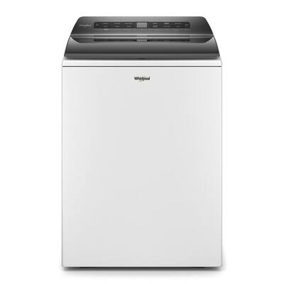 4.8 cu. ft. Smart White Top Load Washing Machine with Load and Go, Built-in Water Faucet and Stain Brush