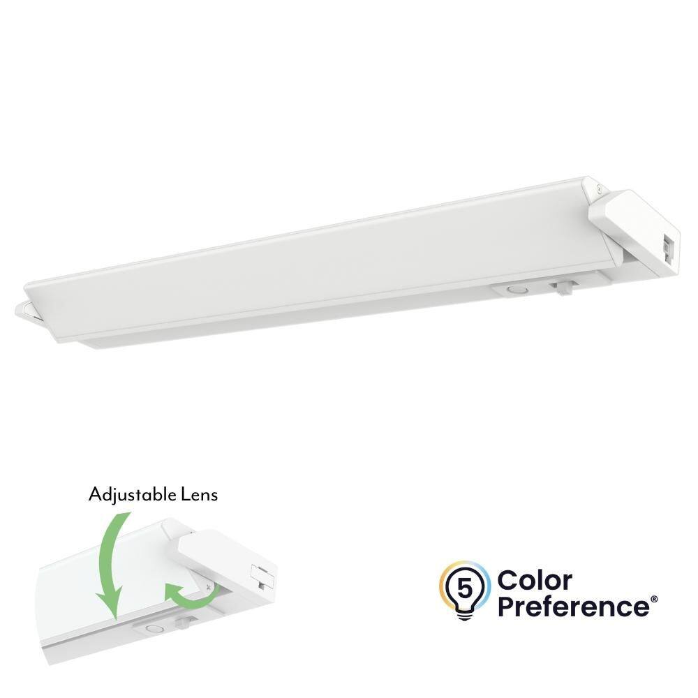 NEXUS 24 in. Plug-in Adjustable Lens White Integrated LED Linkable Under Cabinet Light 1000lm Selectable CCT Dimmable price history on PriceWatchPro