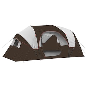 10-Person Portable Dome Tent in Brown with ‎Carry Bag for Camping, Hiking, Backpacking, Traveling
