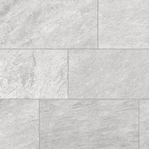 Sample - Alpe Graphite 6 in. x 6 in. Quartzite Stone Look Porcelain Floor and Wall Tile