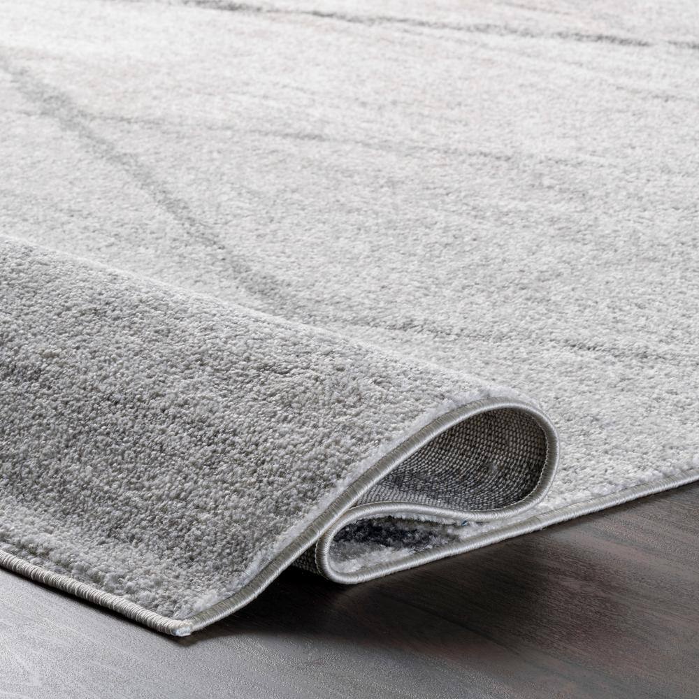 Gray Abstract Lines Reversible Area Rug