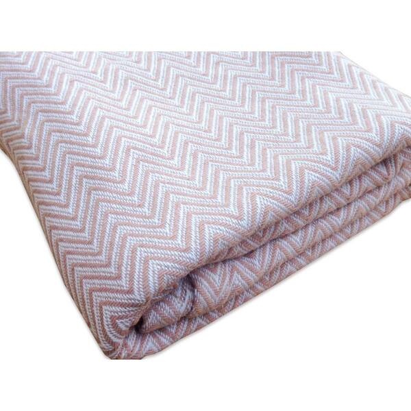 Lintex Chevron Mauve 100 Cotton King Blanket 472398 The Home Depot