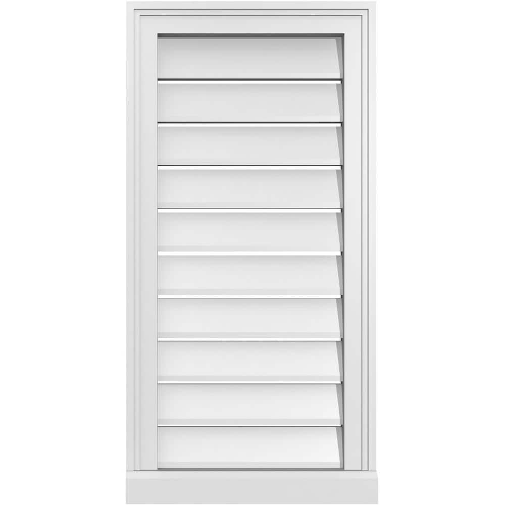 16 in. x 32 in. Vertical Surface Mount PVC Gable Vent: Functional with Brickmould Sill Frame price history on PriceWatchPro