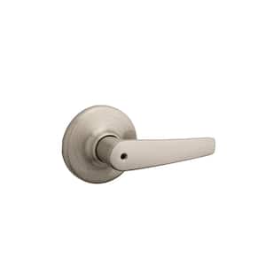 Delta Satin Nickel Privacy Bed/Bath Door Handle with Microban Antimicrobial Technology and Lock