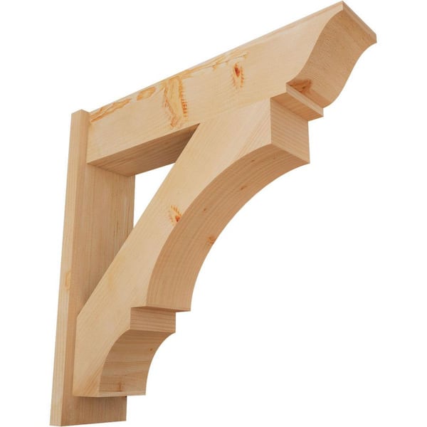 Ekena Millwork 8 in. x 30 in. x 30 in. Balboa Traditional Smooth Douglas Fir Outlooker