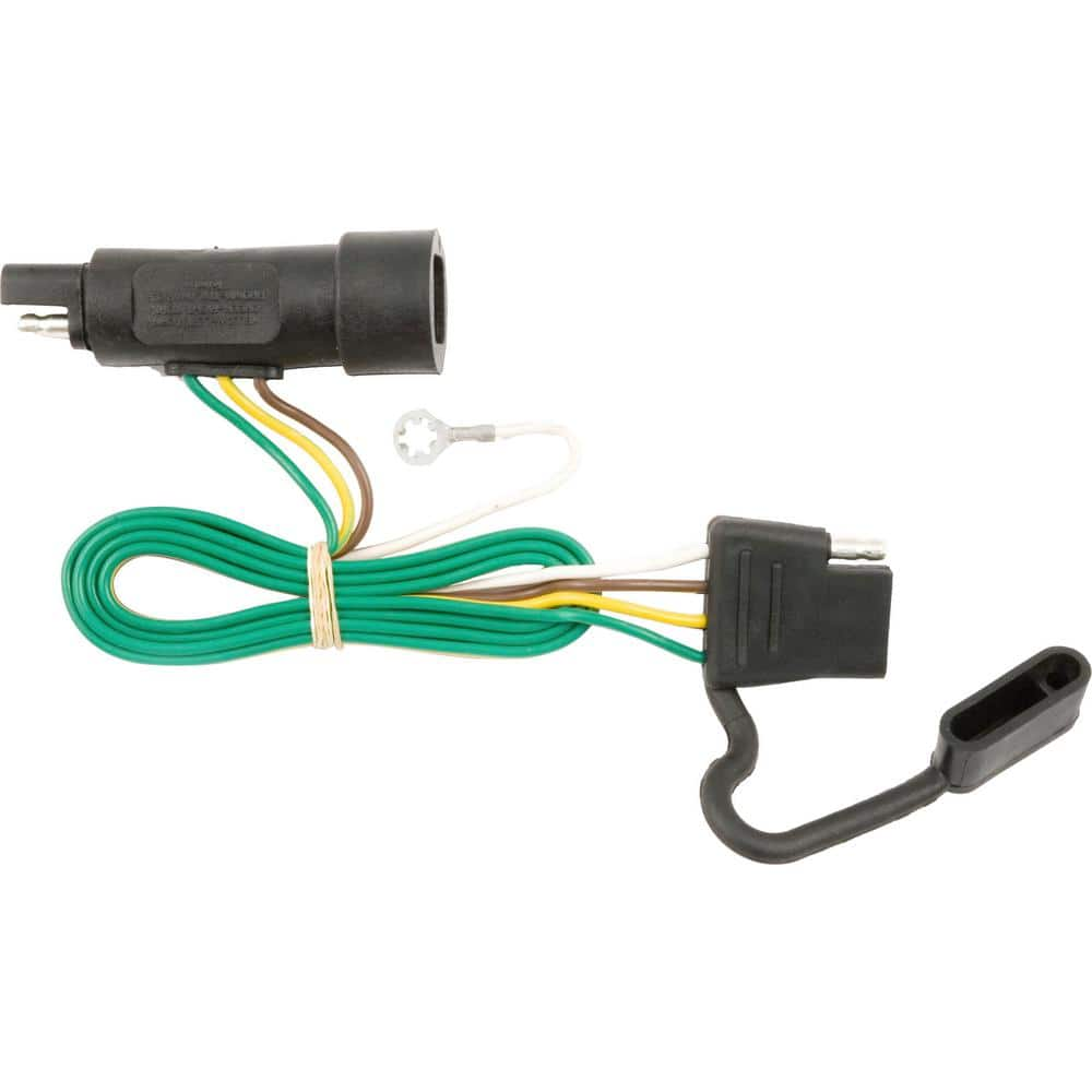 CURT Custom VehicleTrailer Wiring Harness, 4Way Flat Output, Select