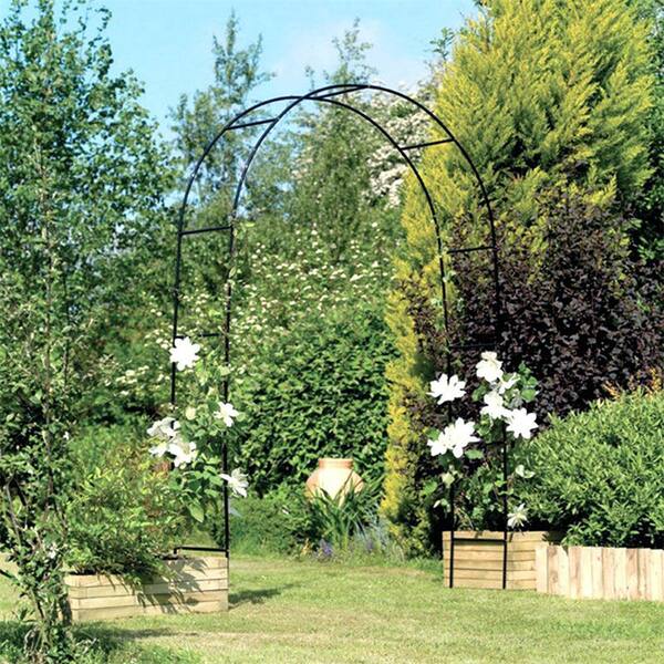 Amazon.com : Zhongma Metal Garden Arbor with Planters, 83.5