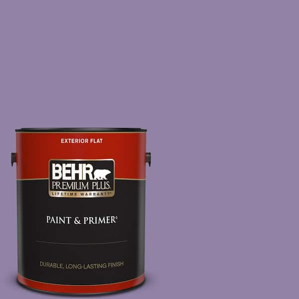 BEHR PREMIUM PLUS 1 gal. #650D-5 Fabulous Grape Flat Exterior Paint & Primer