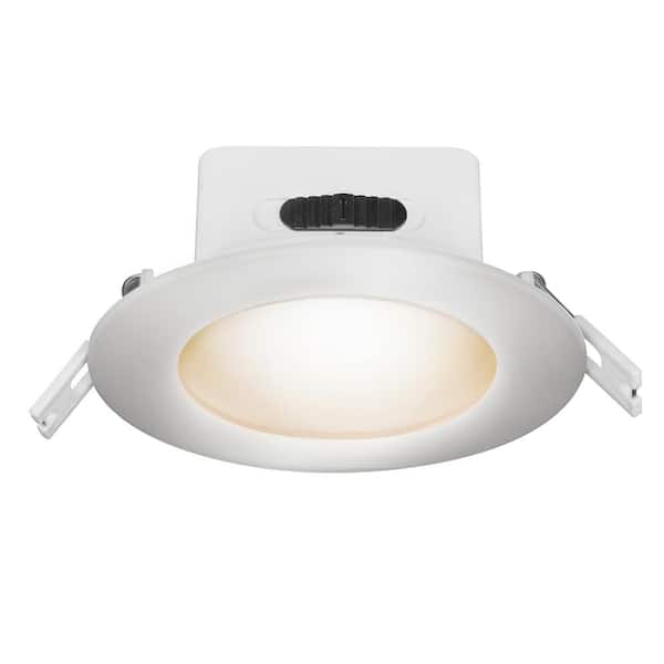 Feit Electric 4 in. 650 Lumens Selectable CCT Dimmable Integrated LED Canless Recessed Light Trim, White 4-Pack