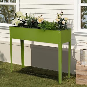 40 in. W x 13 in. D Green Steel Elevated Plant Raised Bed