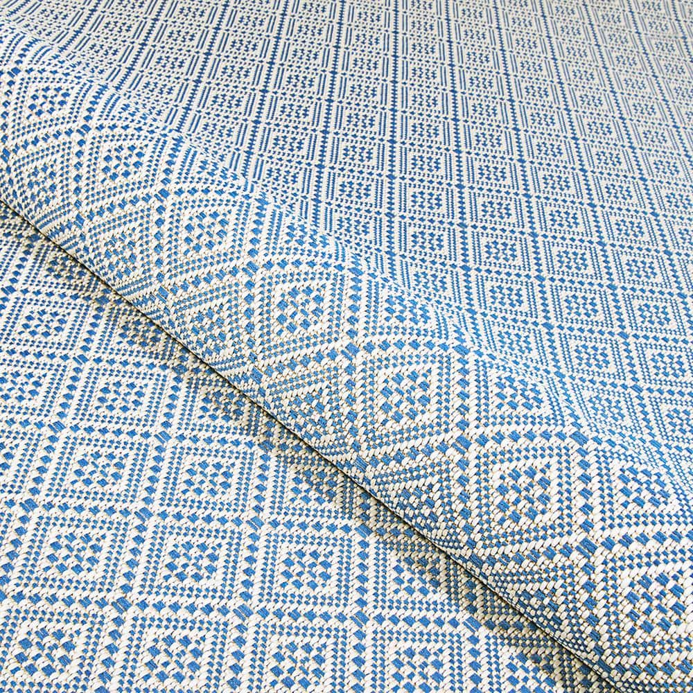 Monaco Sand-Azure 2' x 3'7" Geometric Synthetic Area Rug