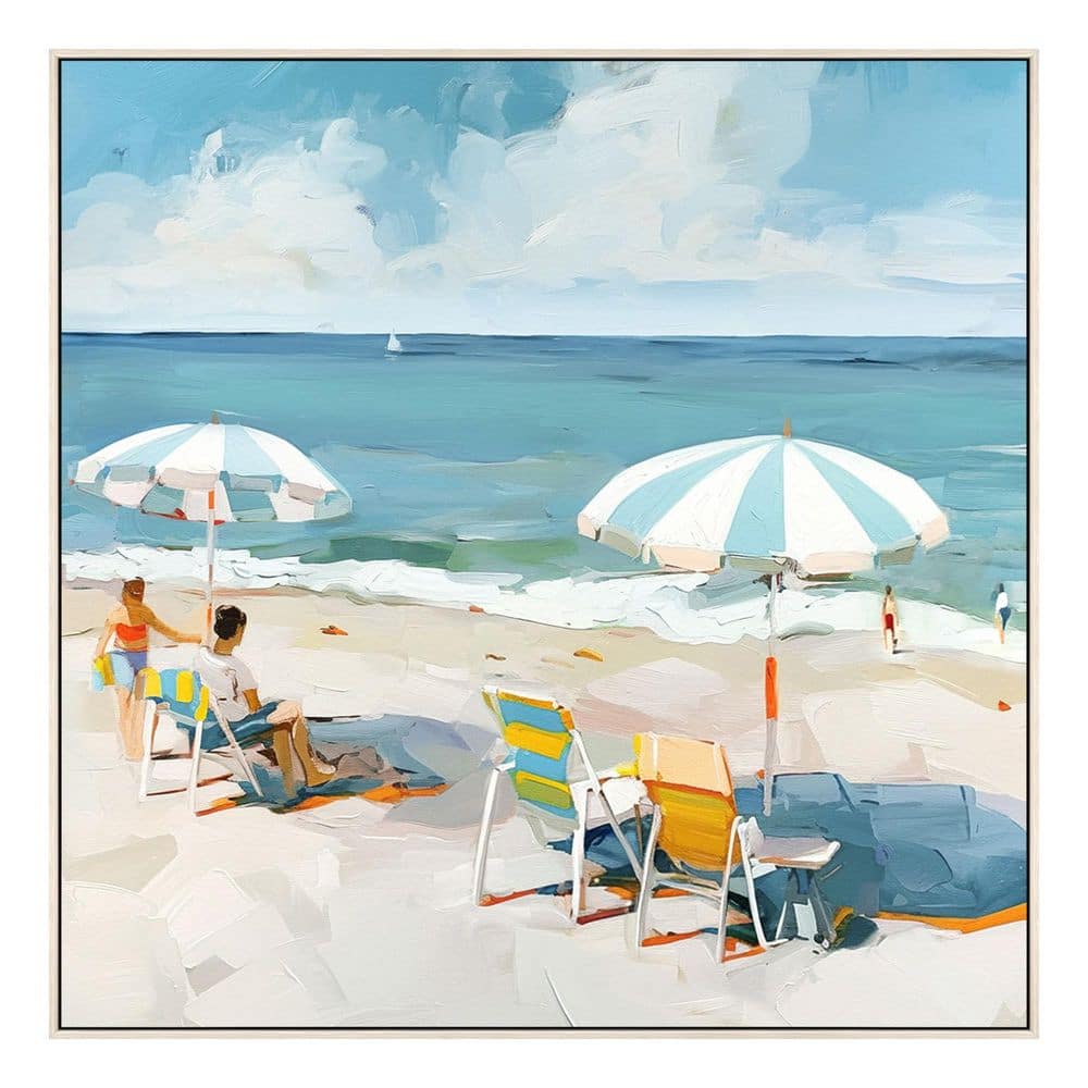 1-Piece Framed Graphic Print Coastal Art Print 32 in. x 32 in. price history on PriceWatchPro