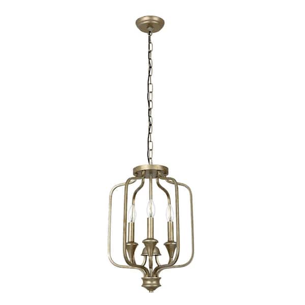 RayHome 40W 3-Light Pendant Light, Vintage Silver Metal Shade for Elegant Farmhouse Lighting in Kitchen, Dining & Foyer